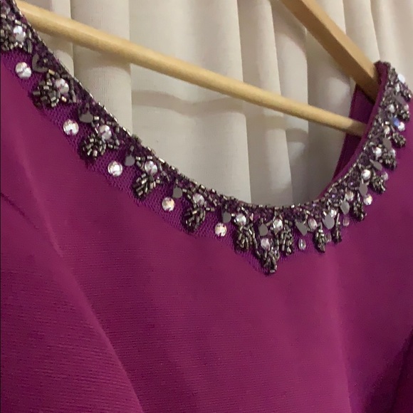 David’s Bridal - raspberry - open back mini - Picture 3 of 4